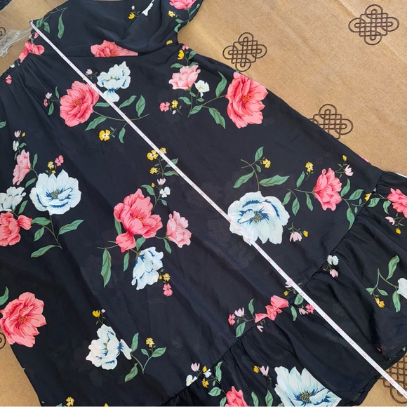 Old Navy NWT! V302842 Long Sleeve Versatile Dress In Black Floral Size XXL - Picture 16 of 16